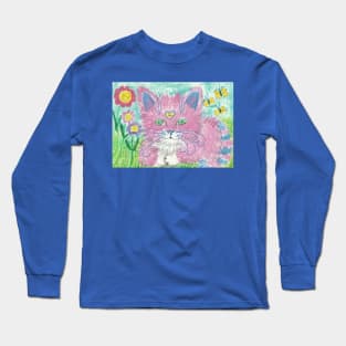 Pink cat Long Sleeve T-Shirt